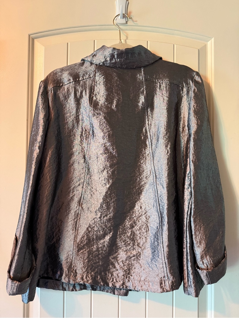 Ruby Rd. Metallic Silver Light Jacket - Picture 5 of 13